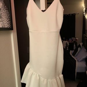 White ruffle dress